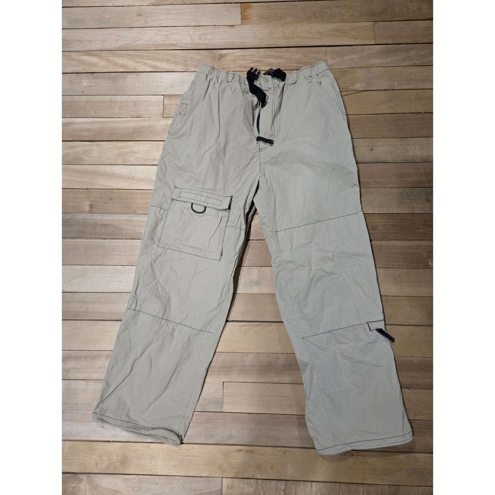 Vtg American Eagle Paratrooper Pants Baggy Rave Parachute Rave Skater Y2K Large