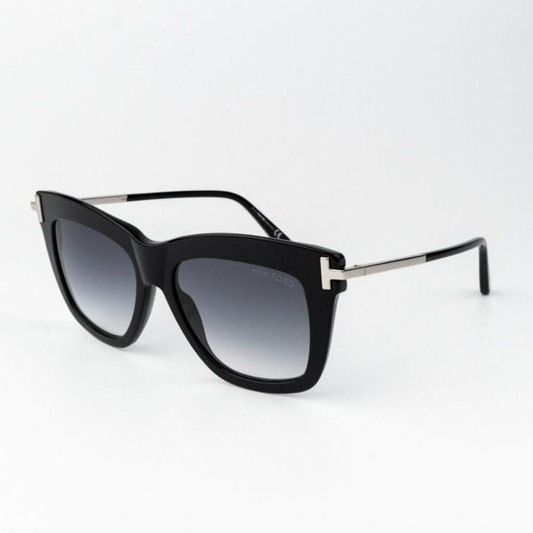 Tom Ford Women Sunglasses Shiny Black Smoke Butterfly DASHA FT0822/S 01B