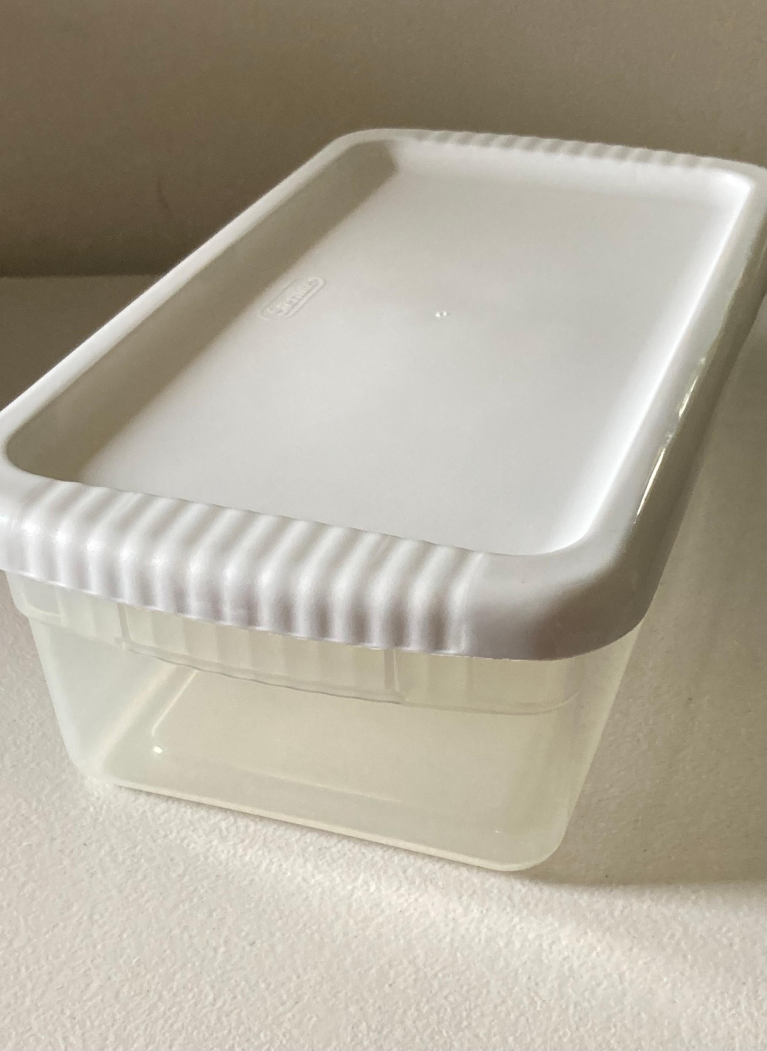 Plastic Storage Container Shoebox Shape Clear with White Lid - Sterilite