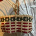 Wicker Red white & blue heart basket