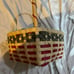 Wicker Red white & blue heart basket