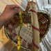Wicker Red white & blue heart basket