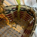 Wicker Red white & blue heart basket