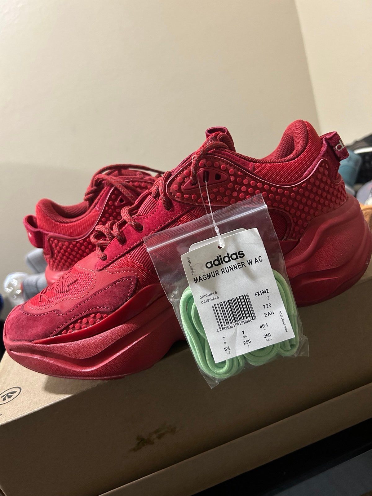Women) Angel Chen x adidas Magmur Runner 'Red' FX1942 Sz 8.5 Brand new no box