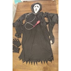 Scream Ghost Face Mask Hood Robe gloves Heart Blood Pump Halloween 10/12 child
