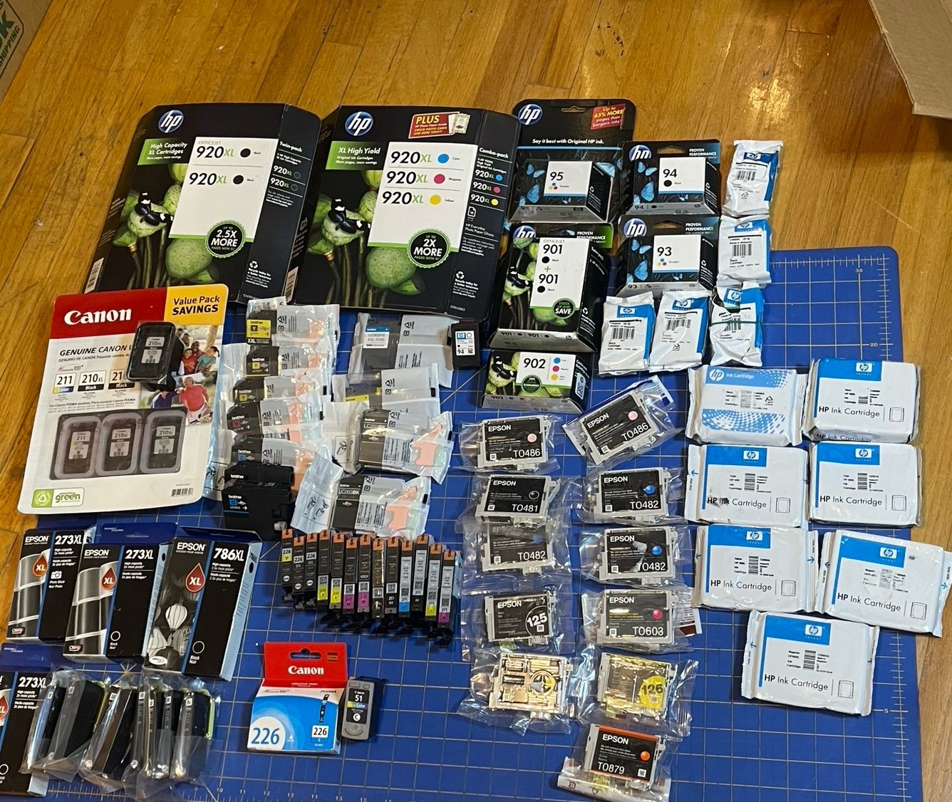 Lot Of 78 Mix Genuine Authentic HP’s Epson Canon .brother Ink Cartridges New