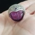 Sajen Sterling Silver Amethyst Moon Face Ring