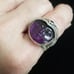 Sajen Sterling Silver Amethyst Moon Face Ring