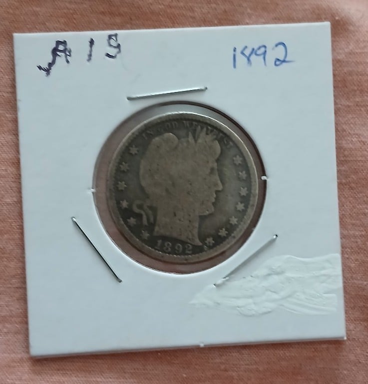 1892 barber quarter