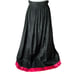 VTG 50s 60s Lee Jordan black hot pink taffeta maxi skirt formal women 26”
