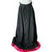 VTG 50s 60s Lee Jordan black hot pink taffeta maxi skirt formal women 26”