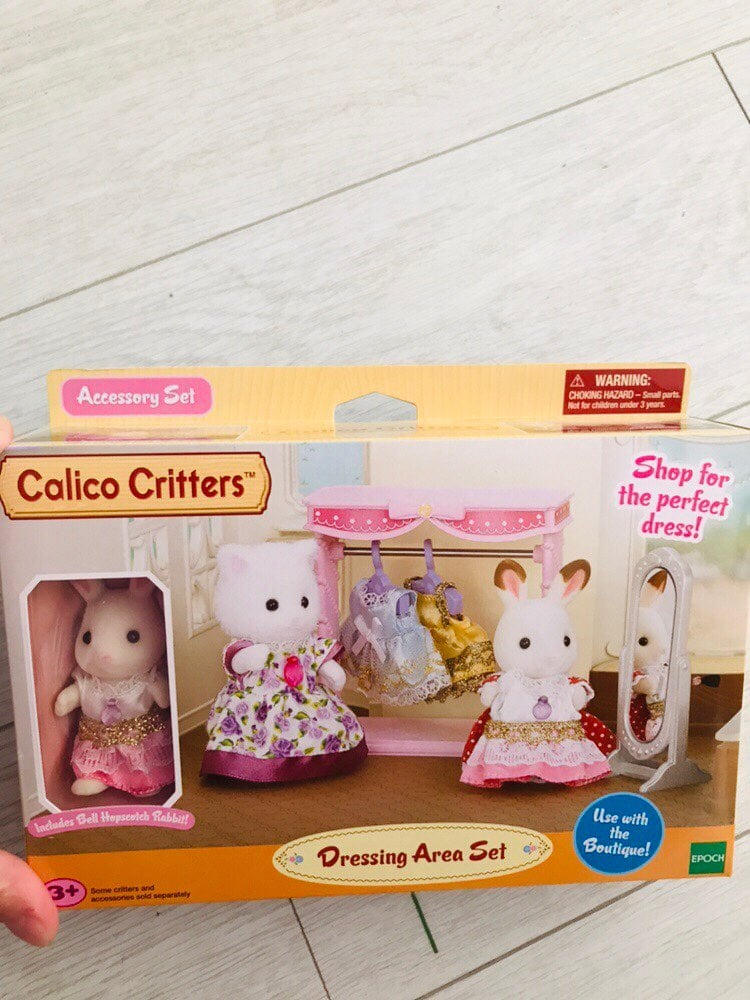 calico critters house dressing area set