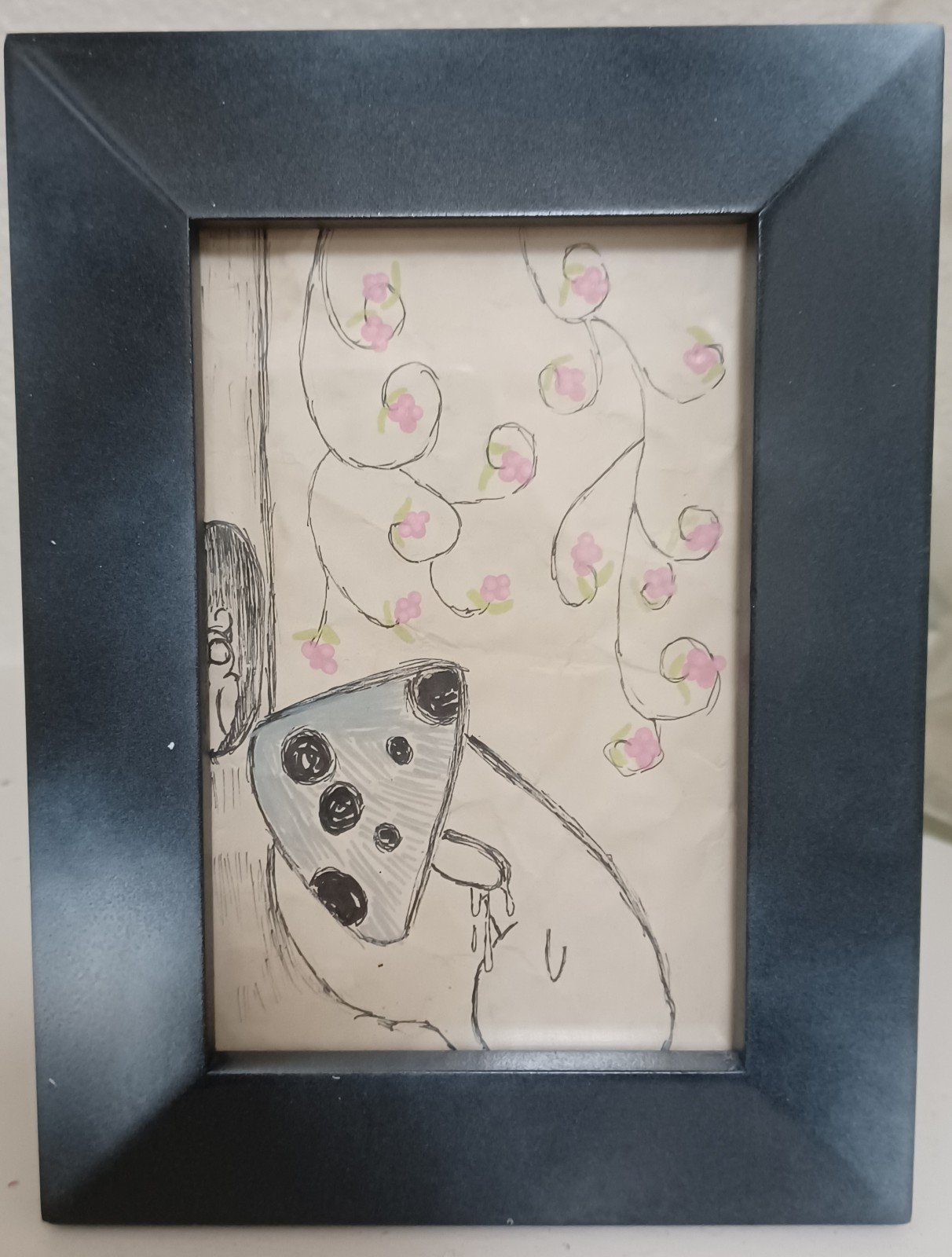 Framed mushroom art