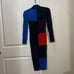 Tory Sport Multicolor Ribbed Block Dress Size XS 298