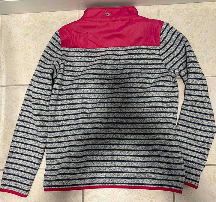 Vineyard Vines Multicolor 1/4 Zip Sweater Pullover Stripes Size Medium