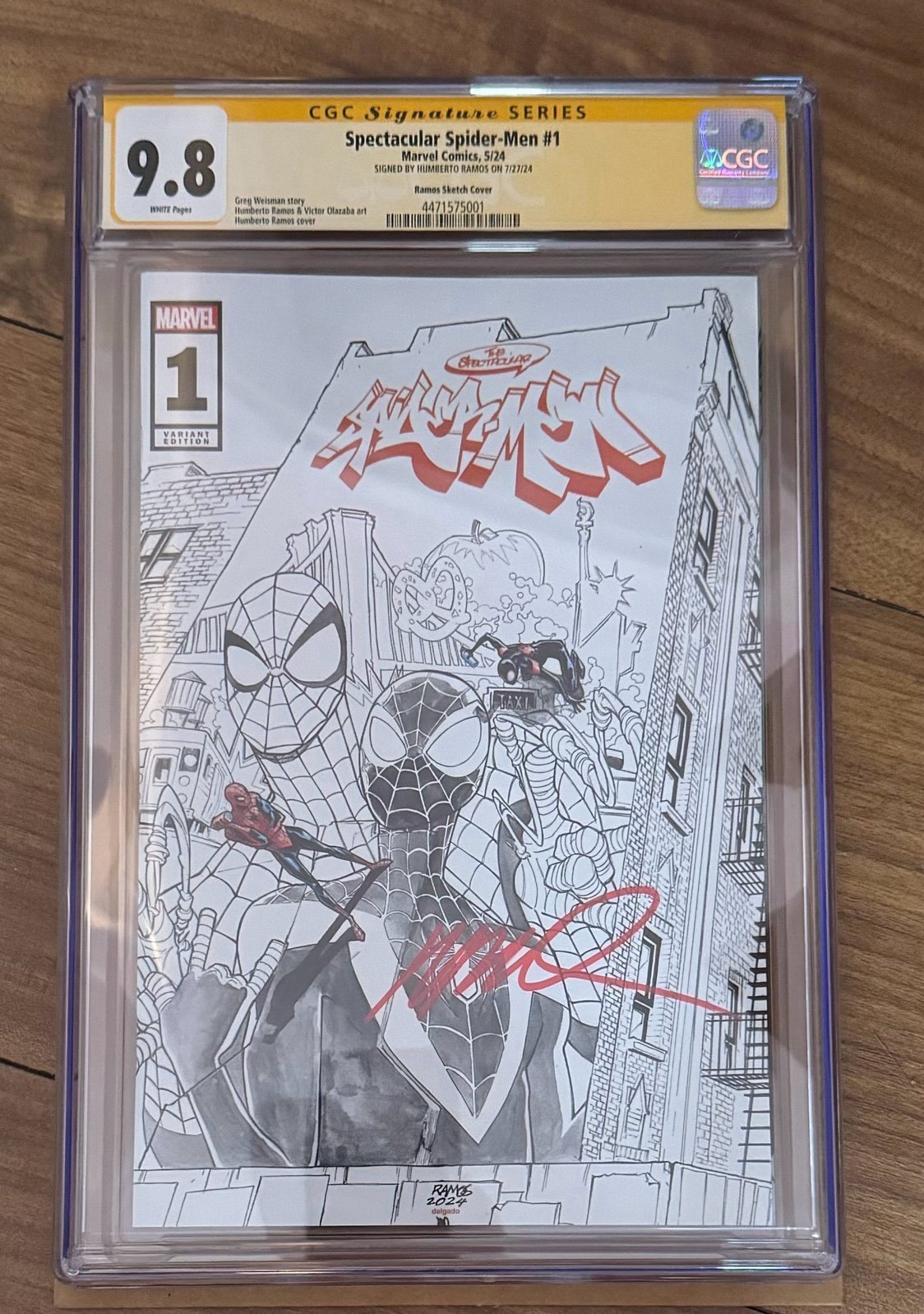Spectacular Spider-Men 1 - SDCC Exclusive CGC SS 9.8 - Signed Ramos