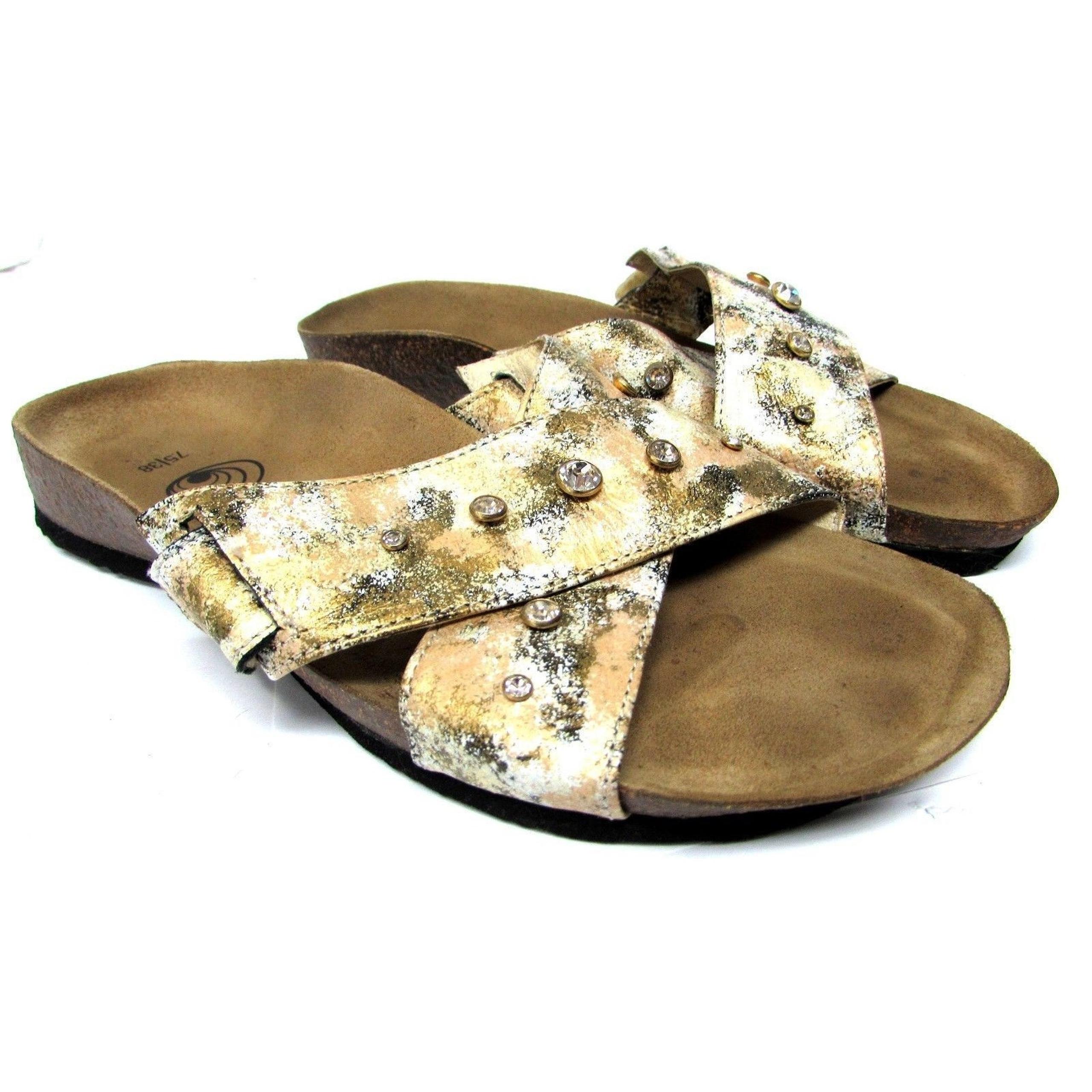 Eurowellness balance women's size 7.5 slides sandals comfort shoes