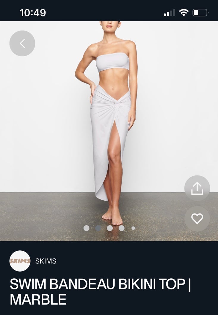 NWT skims swim set in marble
