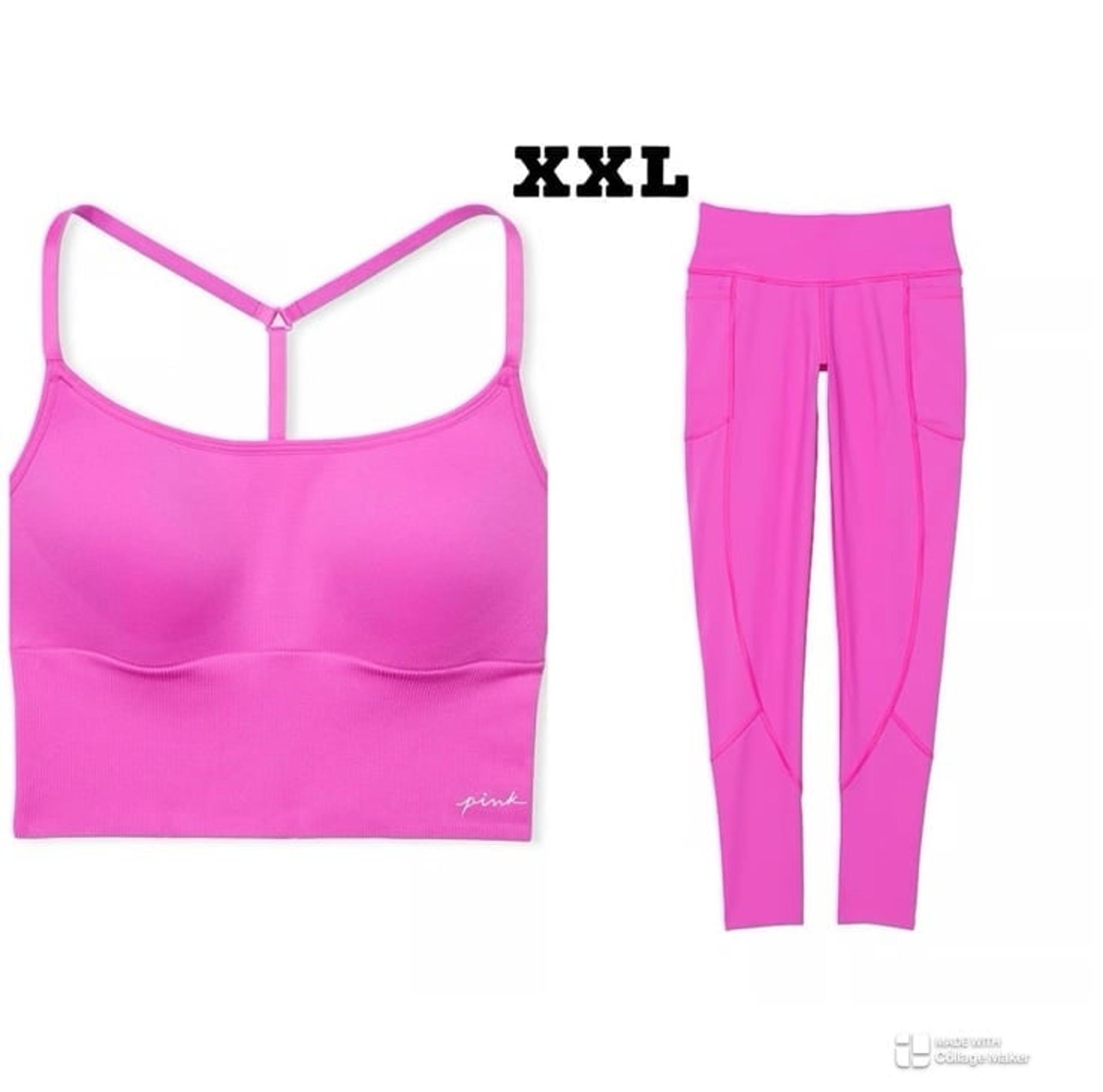 VS PINK NWT Seamless Low Impact Sports Bra & Total Knockout Mid-Rise Leggings