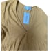NWT KEEMO Deep V Neck Sexy Camel Babydoll Bell Sleeve Knit Top Size Medium