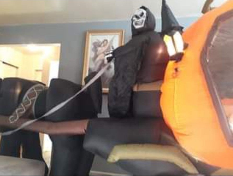 Vintage Halloween Horse drawn carriage