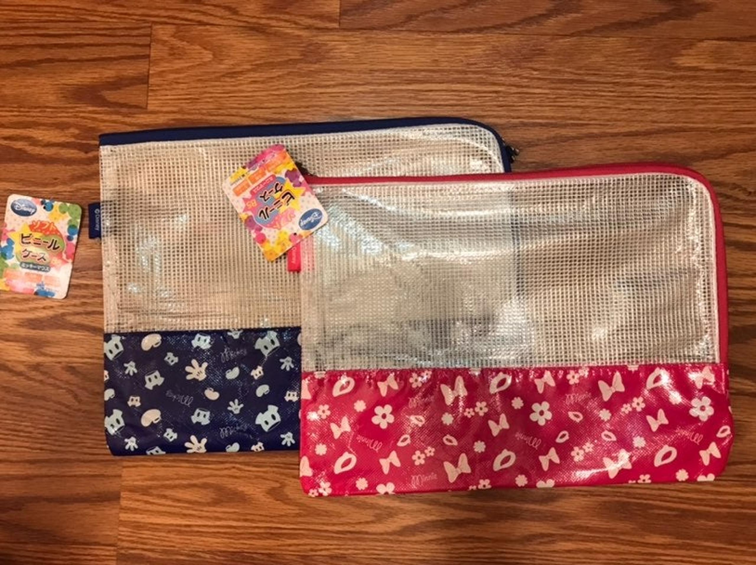 Clear case set of 2 :mickey & minnie