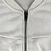 Lush Ruffle Cold Shoulder Zip Up Taupe Sweatshirt Top