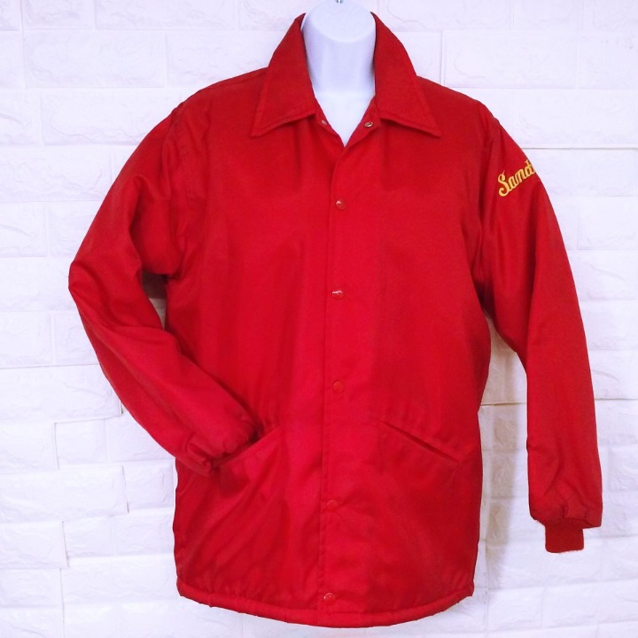 Vintage 70s West Wind Buccaneer Nylon Canvas Jacket -M Sherpa-lined Snaps Pocket