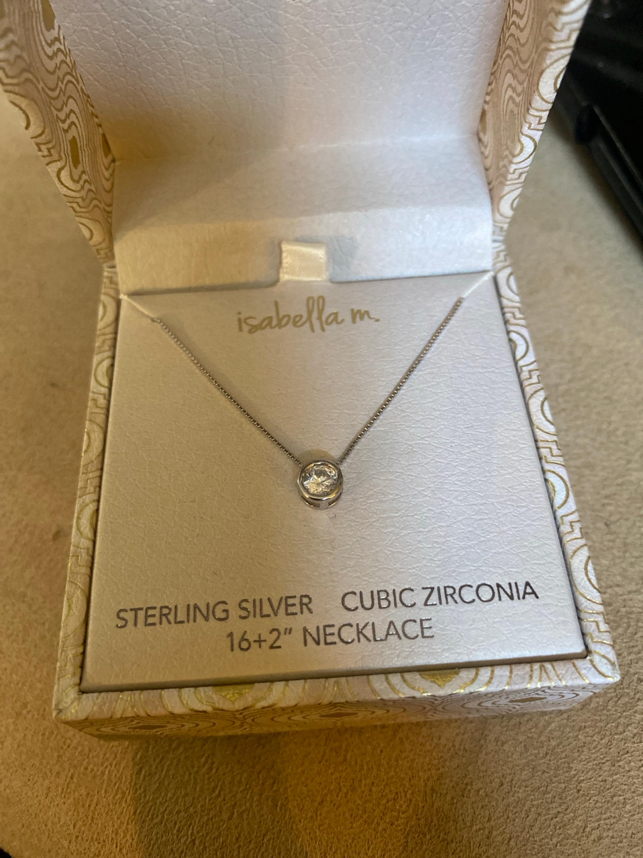Isabella M. Sterling Silver Cubic zirconia necklace