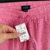 NWT J. Crew Women's Linen Cotton Drawstring Pants Pink Size 14 Style AL464