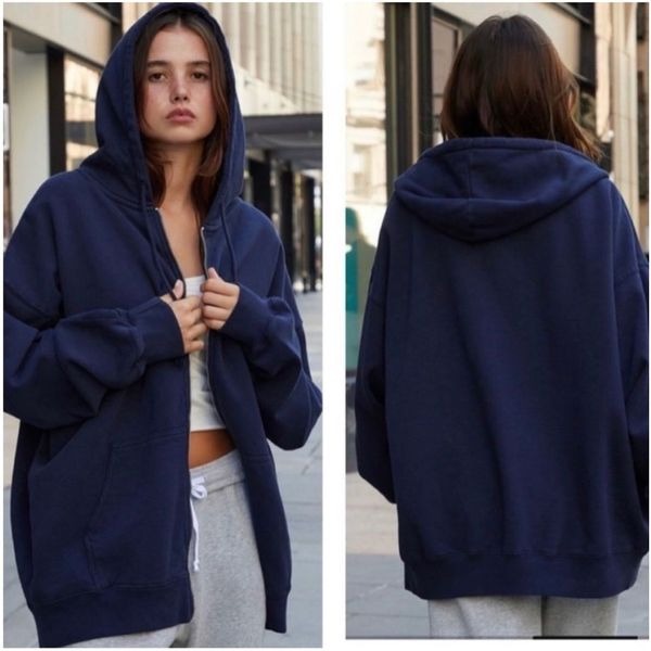 NWT Hill House Teddy Zip Navy Blue Hoodie Size Small