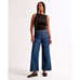 Abercrombie & Fitch Curve Love High Rise Cropped Wide Leg Jeans Flared Size 26