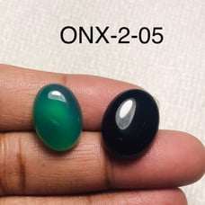 Onyx Oval Shape Cabochon-2Pc Lot-ONX-2-05