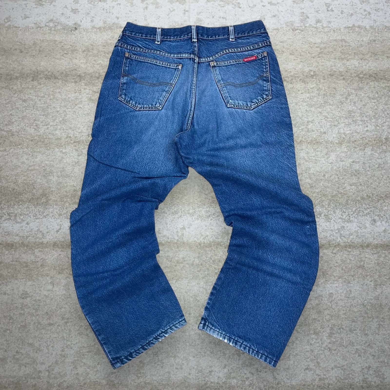 Vintage Dickies Jeans Relaxed Fit Medium Wash Denim Flannel Lined 90s