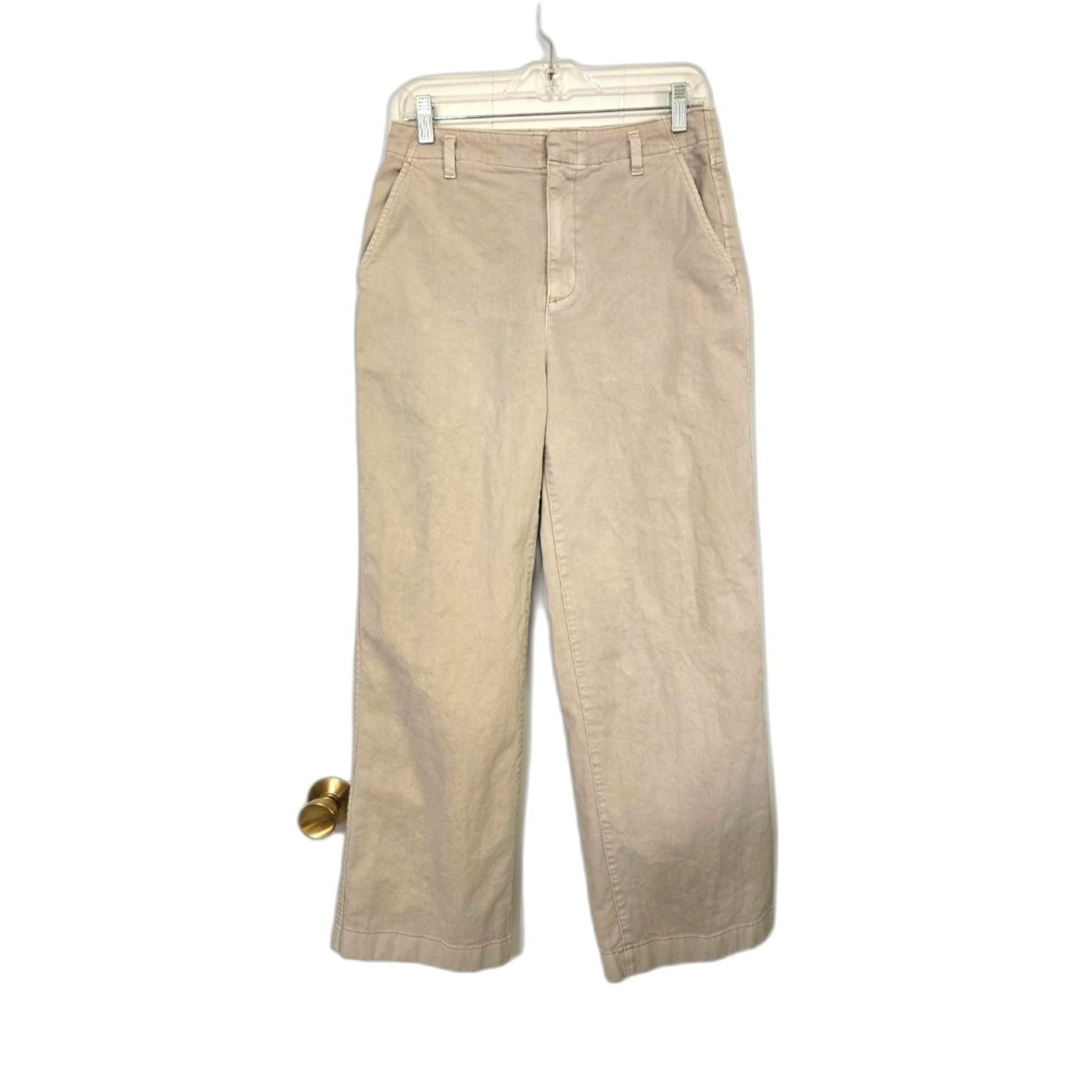Gap Loose Khaki Women's Wide Leg High Rise Chino Pants Size 6 100% Cotton