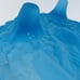 Indiana Glass Blue Satin Frosted Footed Oval Embossed VTG Fruit Bowl