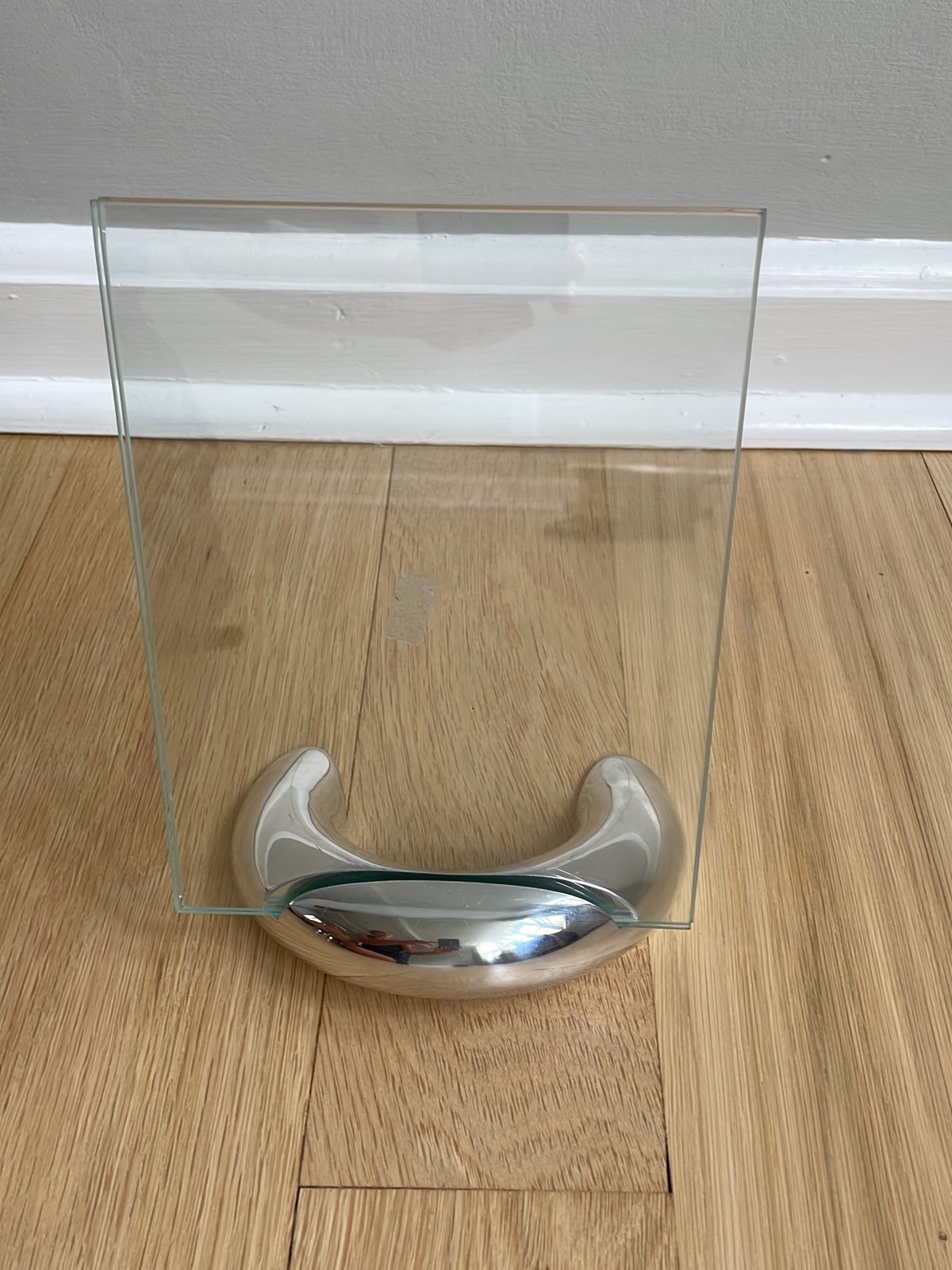 Nambe elbow float frame (holds 4x6 photo)