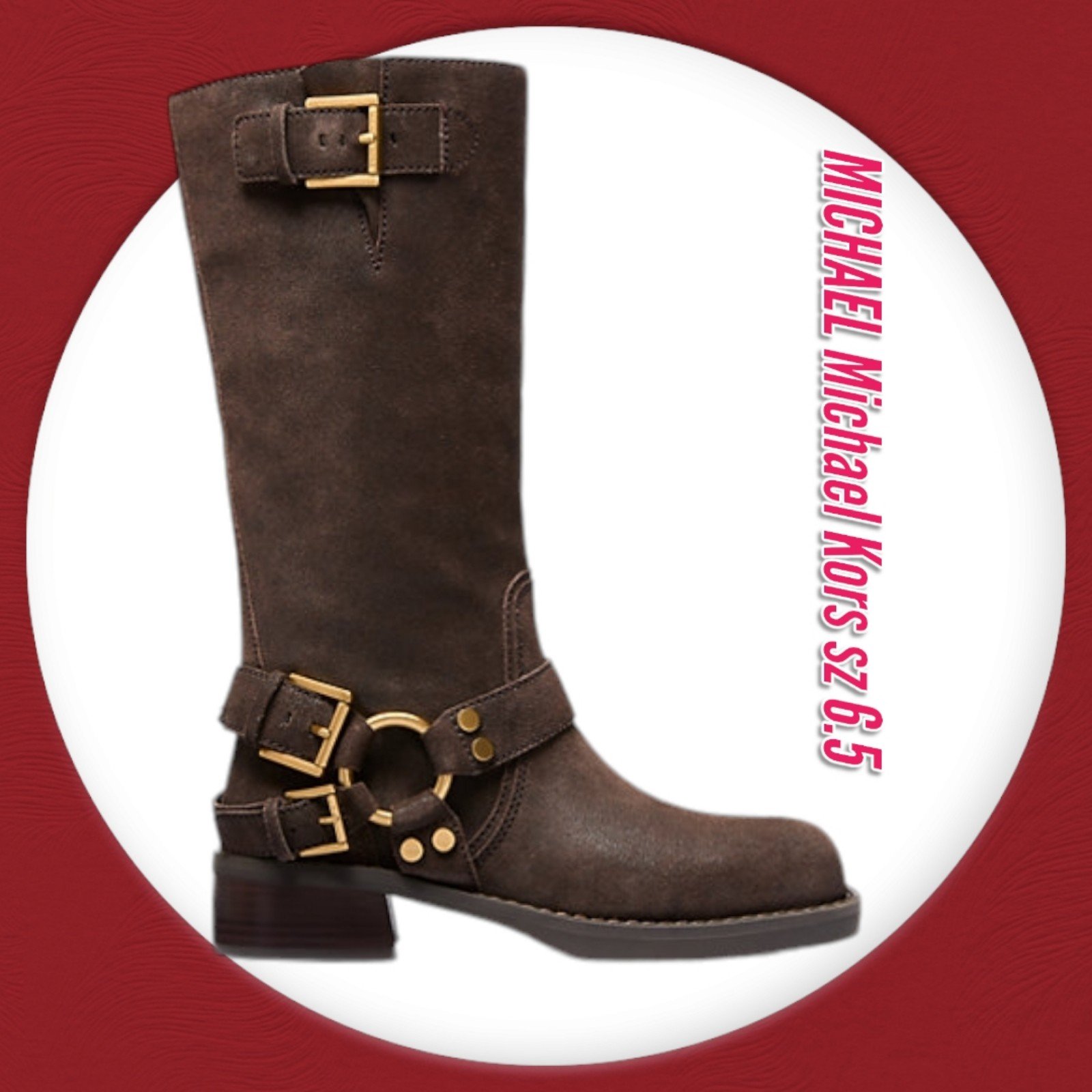 Michael Michael Kors Crosby Suede Moto Boot