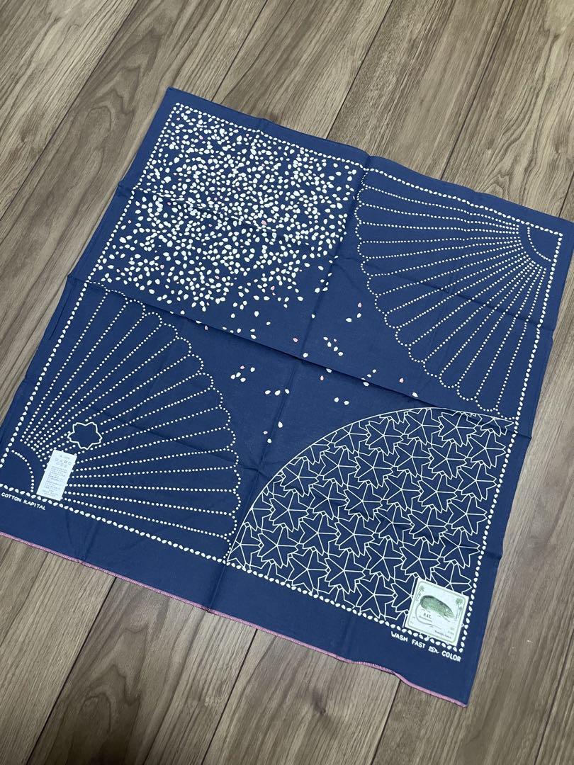 kapital navy star fan pattern bandana