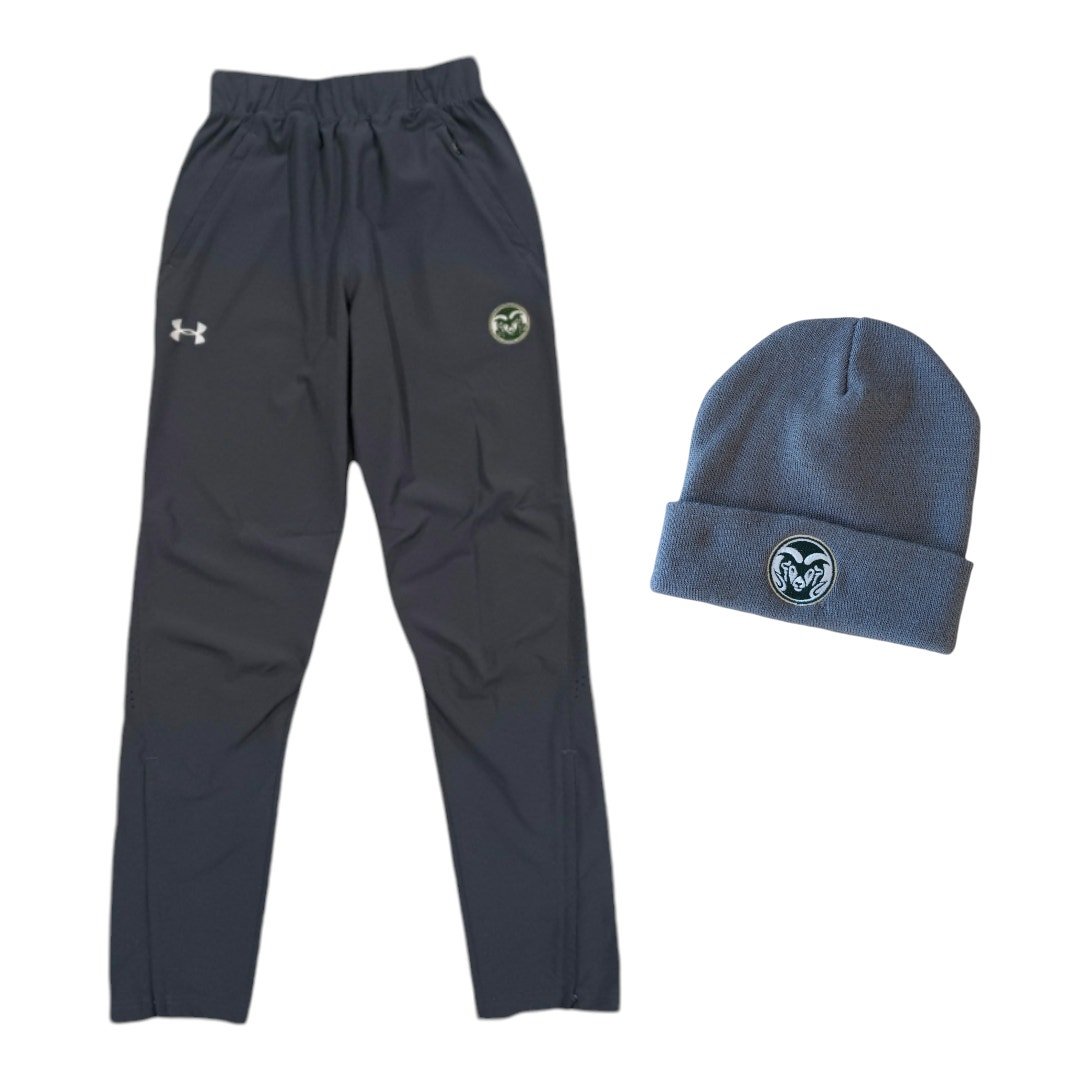 Colorado CSU Rams Under Armour Jogger Warm-up Pants & Beanie