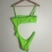 Skims recycled swim strapless monokini in neon green swimsuit one piece XL