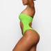 Skims recycled swim strapless monokini in neon green swimsuit one piece XL
