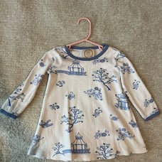 TBBC Long Sleeve Polly Play Dress in Sir Proper’s Pagoda - 2T