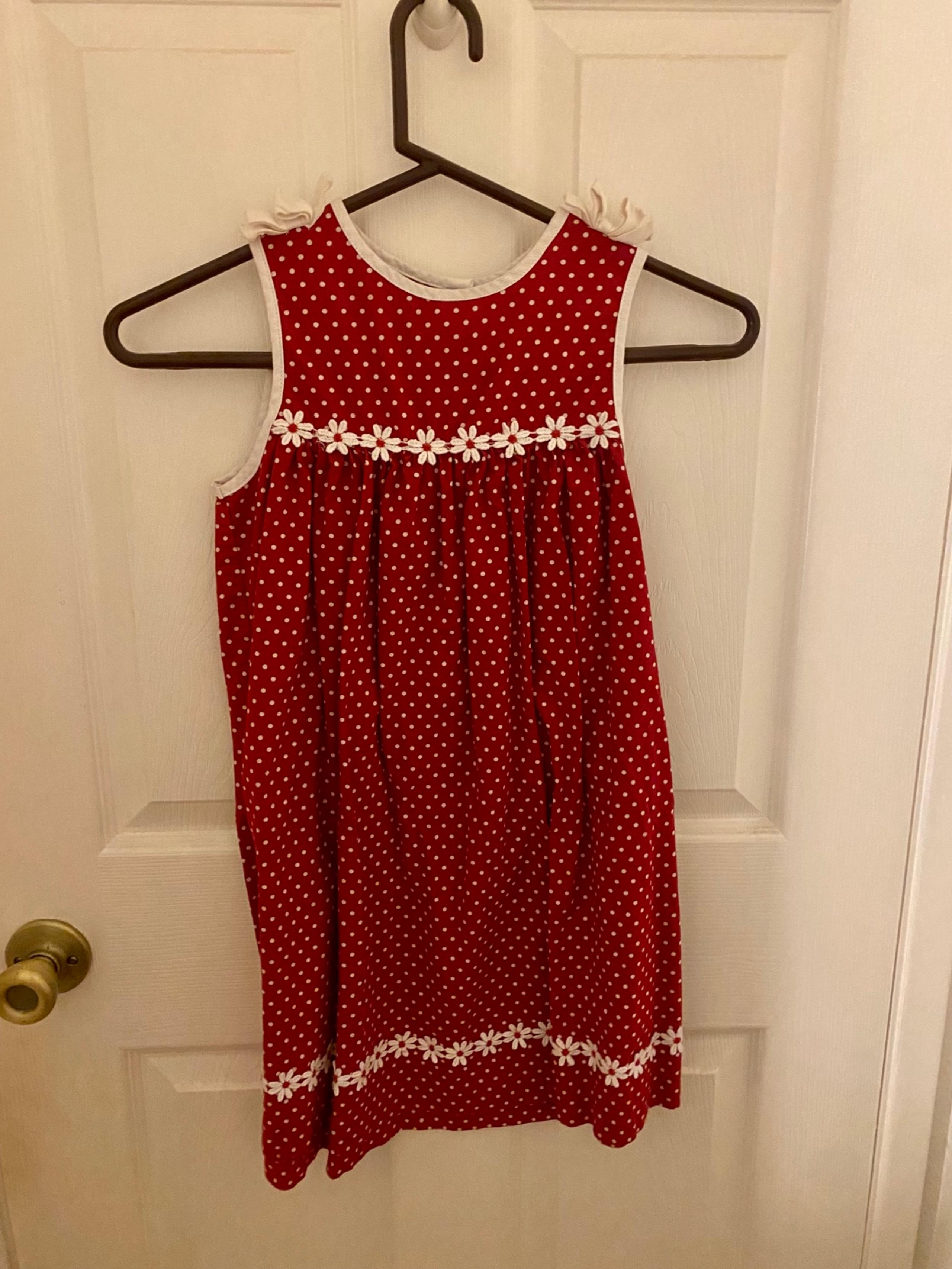 Red daisy children’s dress