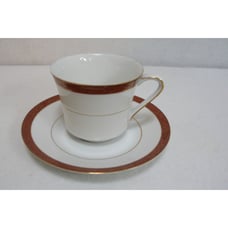 VTG Crown Empire Empress Pattern Fine China cup & Saucer Made in Japan gold rims