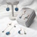 Blue star planet earrings small fresh ins net red long tassel asymmetric earring