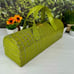 Vintage Green Faux Crocodile Water Wine Liquor Bottle Tote Bag Patent Leather