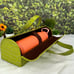 Vintage Green Faux Crocodile Water Wine Liquor Bottle Tote Bag Patent Leather