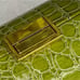 Vintage Green Faux Crocodile Water Wine Liquor Bottle Tote Bag Patent Leather