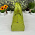 Vintage Green Faux Crocodile Water Wine Liquor Bottle Tote Bag Patent Leather